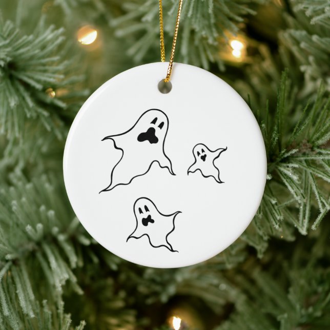 Personlig Spooky Halloween Spöken Träd Ornament (Träd)