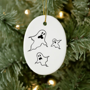 Personlig Spooky Halloween Spöken Träd Ornament