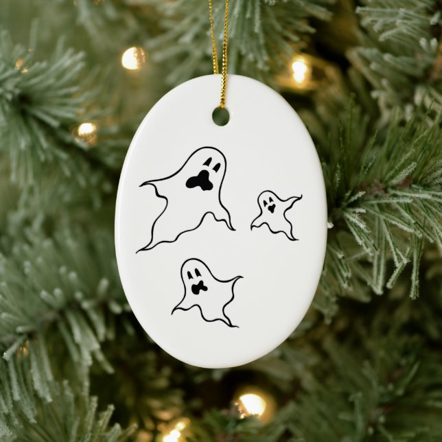 Personlig Spooky Halloween Spöken Träd Ornament (Träd)