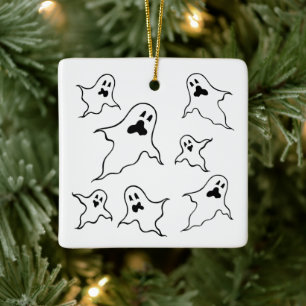 Personlig Spooky Halloween Spöken Träd Ornament