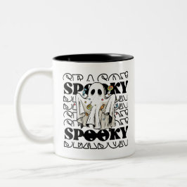PERSONLIG SPOOKY SEASON Halloween Cute Ghost Två-Tonad Mugg