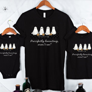 Personlig Spooky Season Halloween Ghost Cat T Shirt