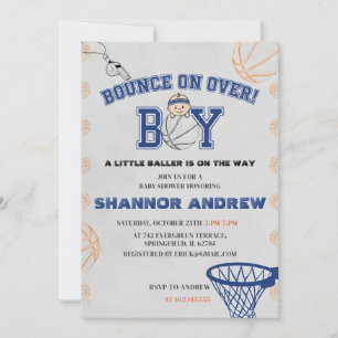 Personlig Sport Digital Basket Baby Shower Inbjudningar