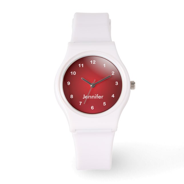 Personlig Sport Red Design Armbandsur (Framsida)