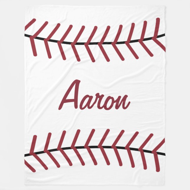 Personlig Sports Baseball Blanket Gift Fleecefilt (Framsidan)