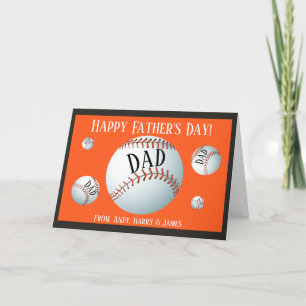 Personlig Sports Baseball Fars dag Helgkort