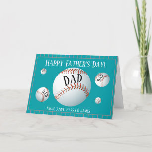 Personlig Sports Baseball Fars dag Helgkort