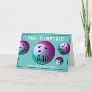 Personlig Sports Bowling Fars dag Helgdag Helgkort