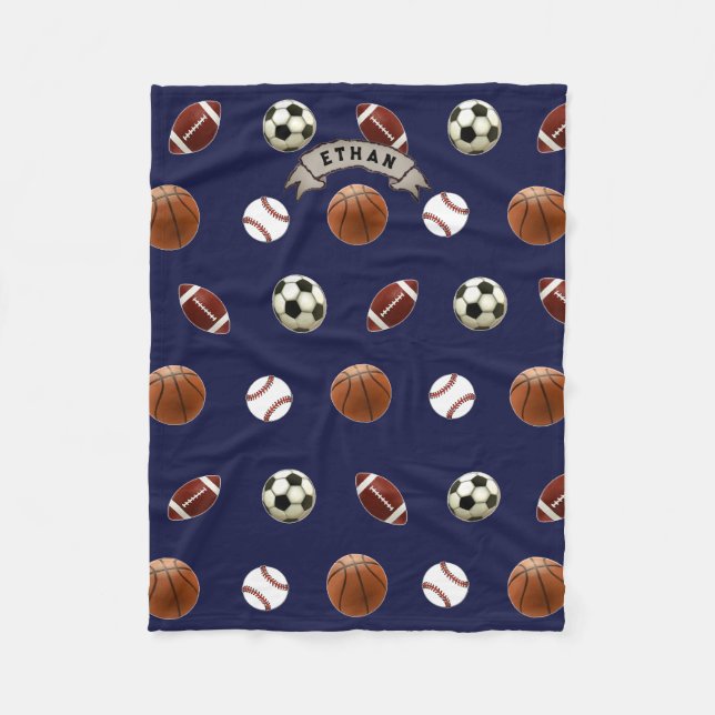 Personlig Sports Fleecefilt (Framsidan)