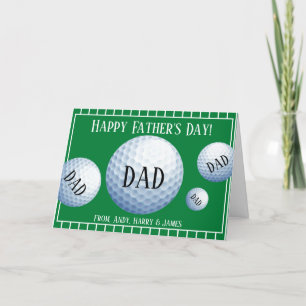 Personlig Sports Golf Fars dag Helgkort