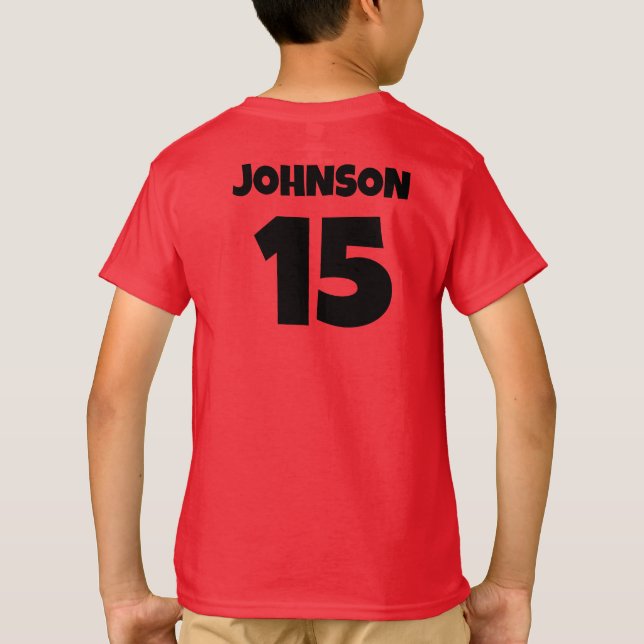 Personlig Sports Namn Number T-Shirt (Baksida)