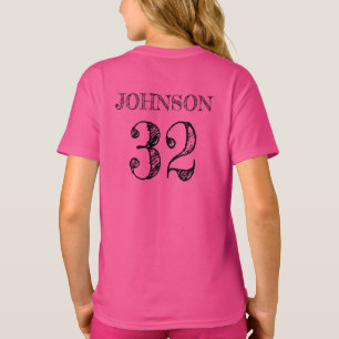 Personlig Sports Namn Number T Shirt