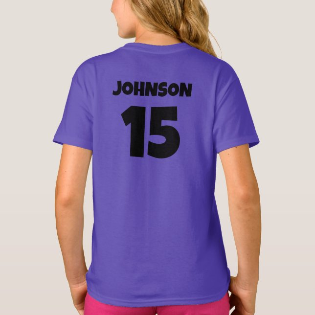 Personlig Sports Namn Number T-Shirt (Baksida)
