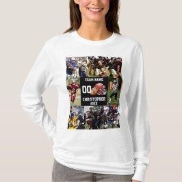Personlig Sports Photo Collage Football T Shirt
