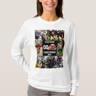 Personlig Sports Photo Collage Football T Shirt