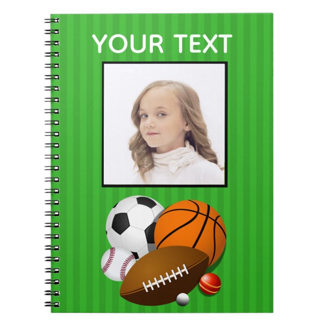 Personlig Sports Photo Notebook Anteckningsbok (Framsidan)