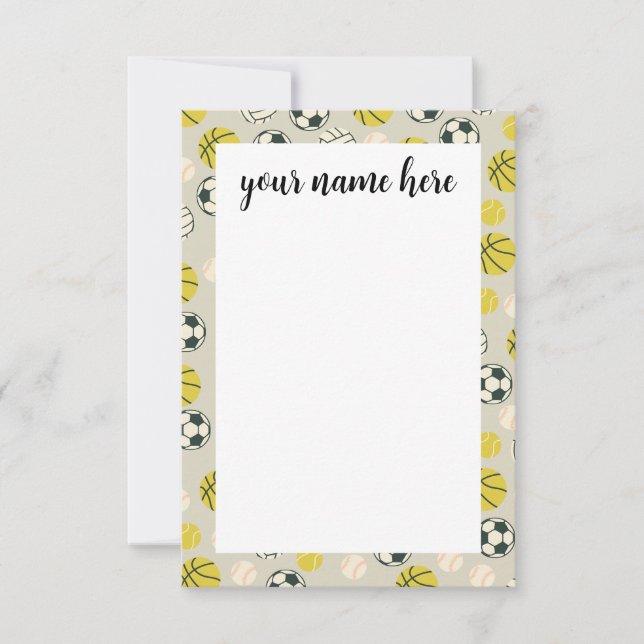 Personlig Sports-skydd Tack Kort (Framsida)