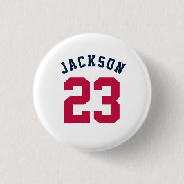 Personlig Sports Team Jersey Number Namn Knapp