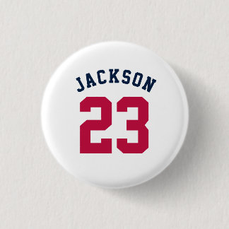 Personlig Sports Team Jersey Number Namn Knapp