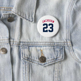 Personlig Sports Team Jersey Number Namn Knapp