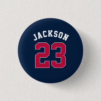 Personlig Sports Team Jersey Number Namn Knapp