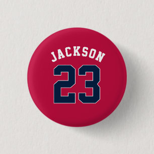 Personlig Sports Team Jersey Number Namn Knapp