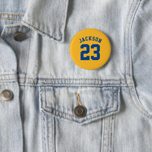 Personlig Sports Team Jersey Number Namn Knapp