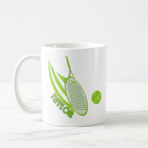 Personlig Sports with Namn tennis Kaffemugg