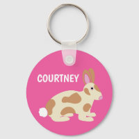 Personlig Spoted Bunny Bright Rosa