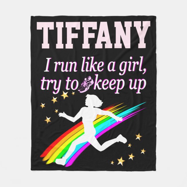 PERSONLIG SPRINGA LIKSOM EN GIRL FLEECE BLANKET (Framsidan)