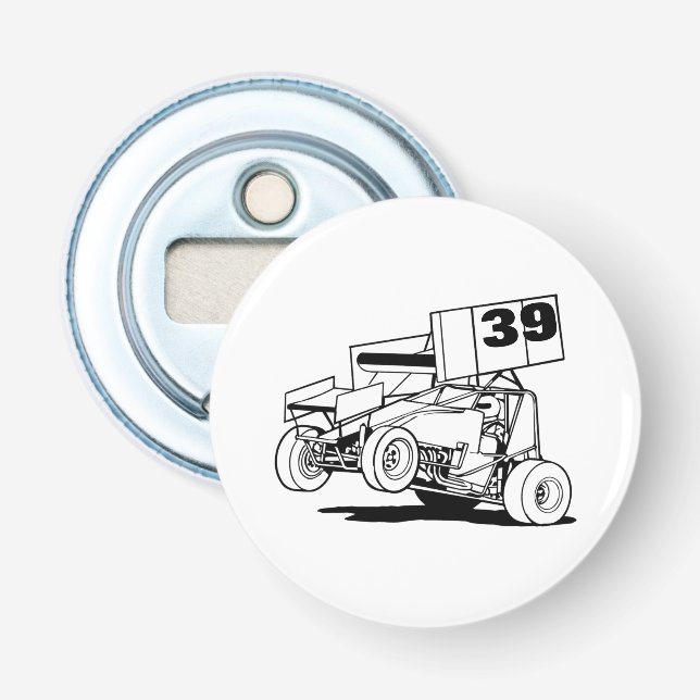 Personlig Sprint Car Hat, Anpassa den Flasköppnare (Framsidan)