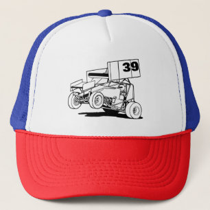 Personlig Sprint Car Hat, Anpassa den Keps