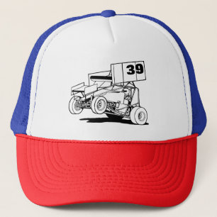 Personlig Sprint Car Hat, Anpassa den Keps