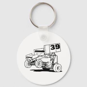 Personlig Sprint Car Hat, Anpassa den Nyckelring