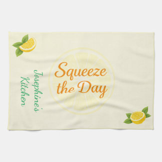 Personlig Squeeze the Day Citron Köks handduk Kökshandduk