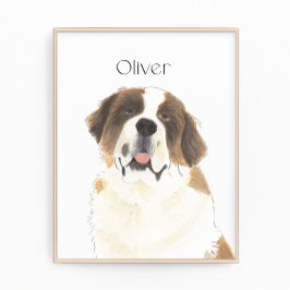 Personlig St. Bernard Art Fototryck