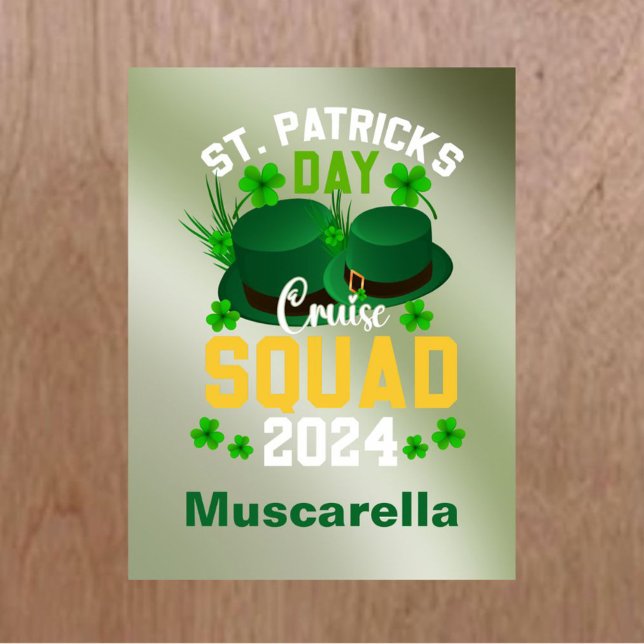 Personlig St. Patrick's Day Cruise Squad-dörr Magnet (Skapare uppladdad)