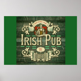 Personlig St patricks day Funny Irish Pub Poster