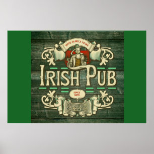Personlig St patricks day Funny Irish Pub Poster