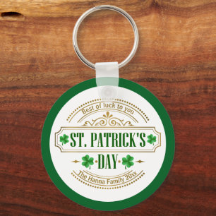 Personlig St. Patrick's Day Jag Lycka för irländar Nyckelring