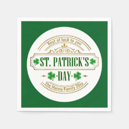 Personlig St. Patrick's Day Jag Lycka för irländar Pappersservett