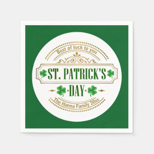 Personlig St. Patrick's Day Jag Lycka för irländar Pappersservett
