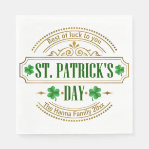 Personlig St. Patrick's Day Jag Lycka för irländar Pappersservett