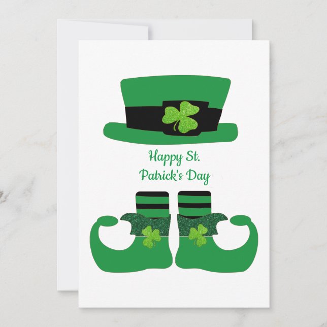 Personlig St. Patrick's Day Leprechaun Card (Framsida)