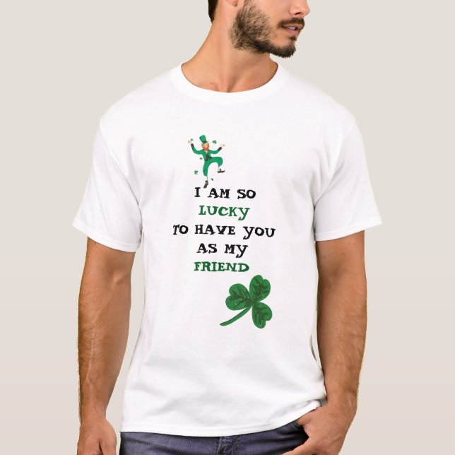 Personlig St. Patrick's Day Manar Basic-Shirt T Shirt (Framsida)