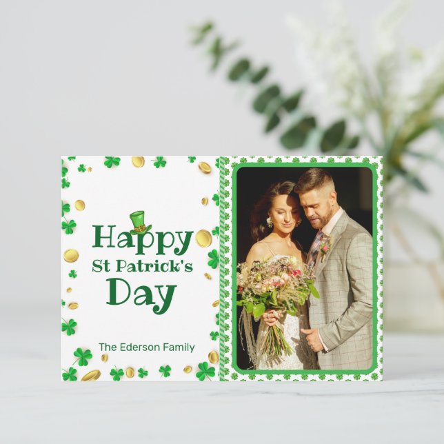 Personlig St. Patrick's Day Photo Card Inbjudningar (Stående Fram)