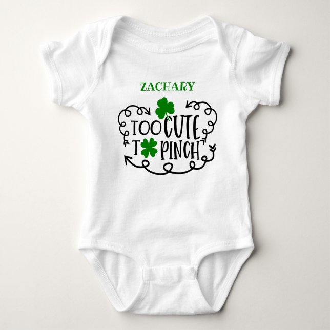 Personlig St Patricks för Cute to Pinch T Shirt (Framsida)