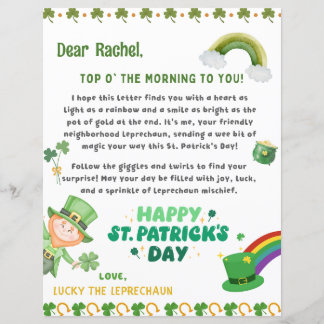 Personlig St Patrick's Leprechaun Brev