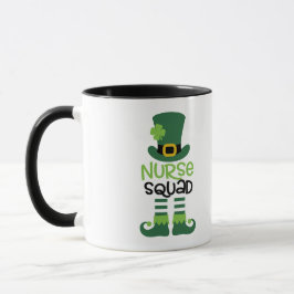 Personlig St. Pattys Day Nurse Squad Gift Mugg