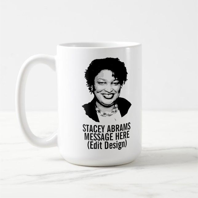 Personlig Stacey Abrams Kaffemugg (Vänster)